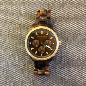 Michael Kors tortoise shell watch